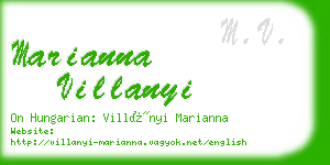 marianna villanyi business card